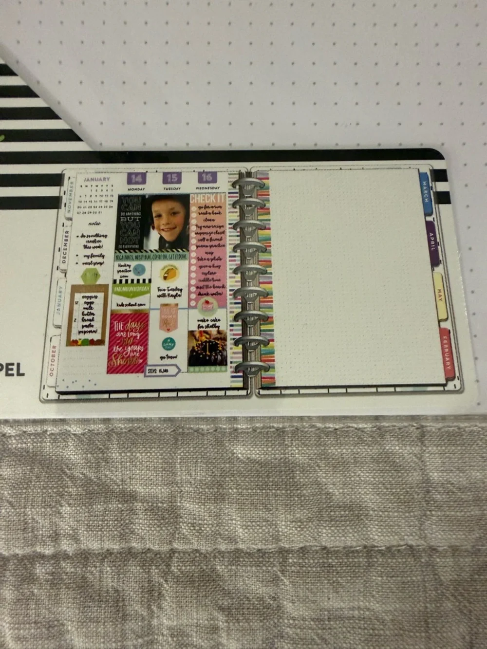 The Happy Planner Dot Grid 40 Sheet Paper Refill - White with Multicolor Edge